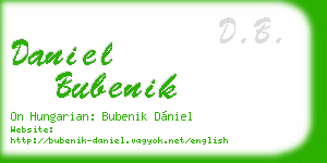 daniel bubenik business card